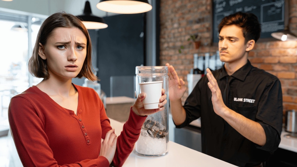 
                                Apparently Blank Street won’t let you order cold drinks without ice and people are fumed                            