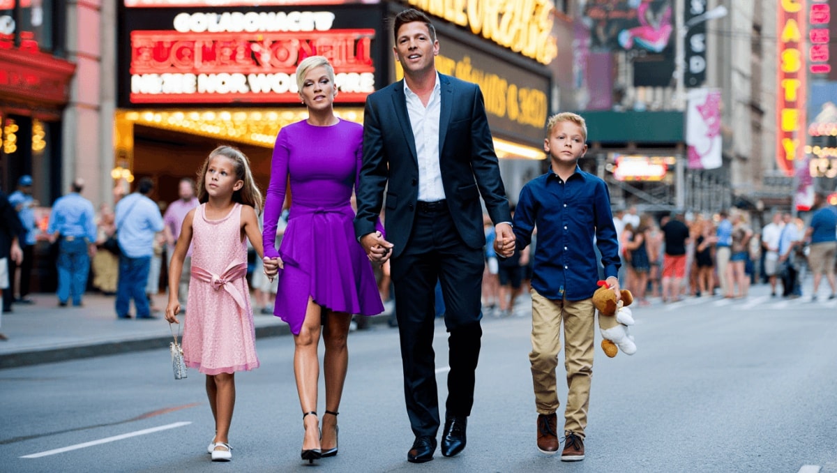 Pink and Husband Carey Hart Take Their 2 Kids to Broadway