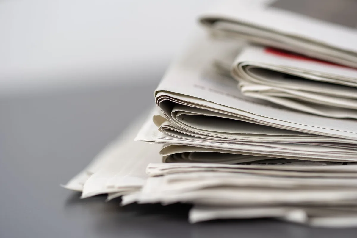 Multiple news publications and outlets displayed on a tablet screen