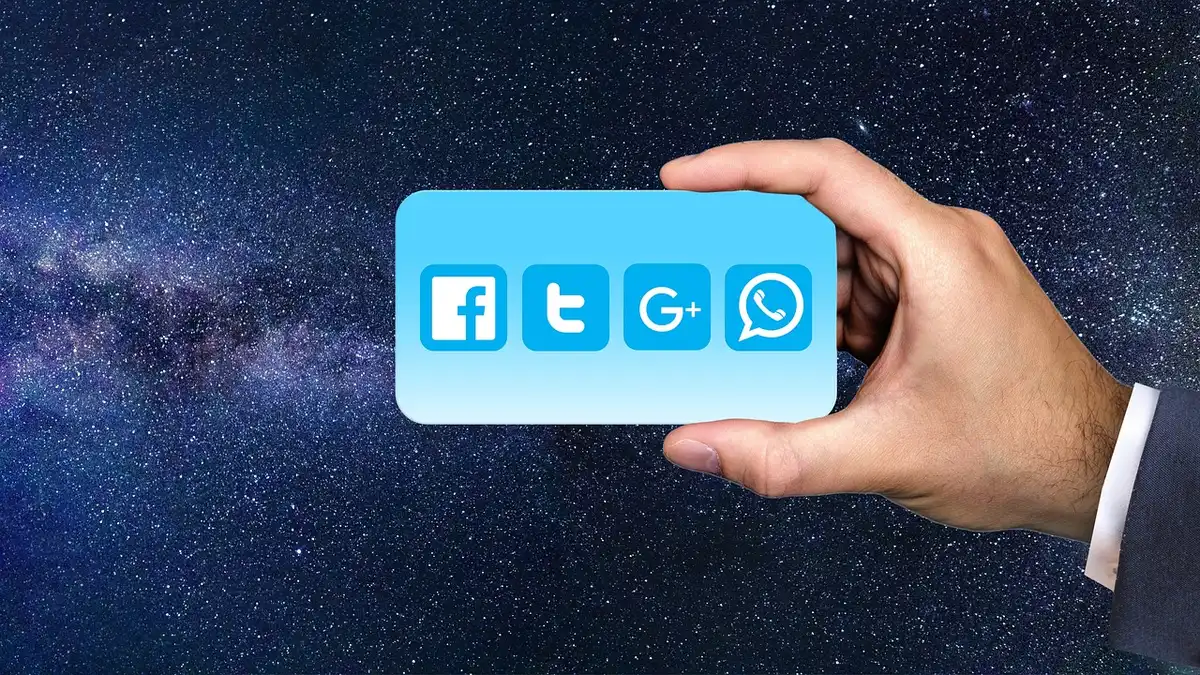 A smartphone displaying a shared wedding photo on a social feed